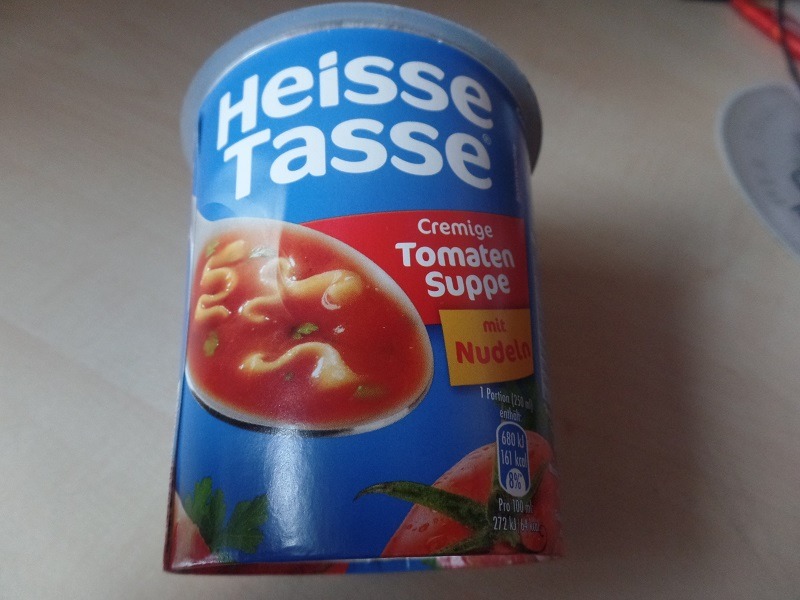 #1292: Erasco Heisse Tasse "Cremige Tomaten Suppe mit Nudeln" Cup
