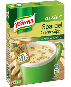 #242: Knorr Activ Spargelcremesuppe mit Knusper-​Croûtons