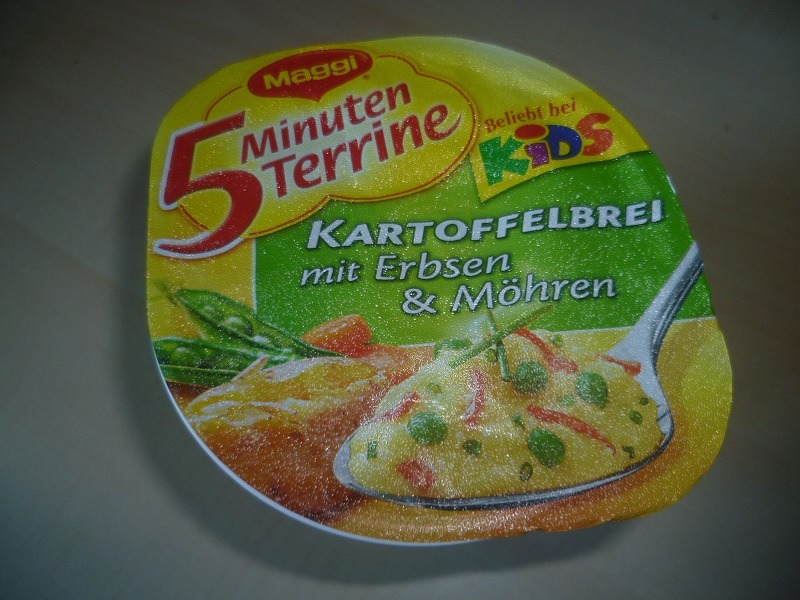 #421: Maggi "5 Minuten Terrine" Kartoffelbrei mit Erbsen & Möhren