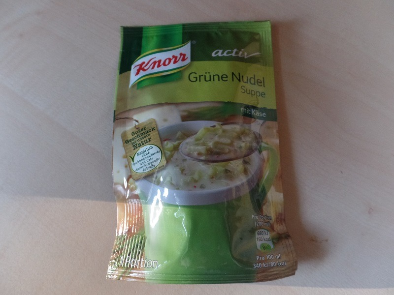 #653: Knorr Activ "Grüne Nudel Suppe mit Käse"