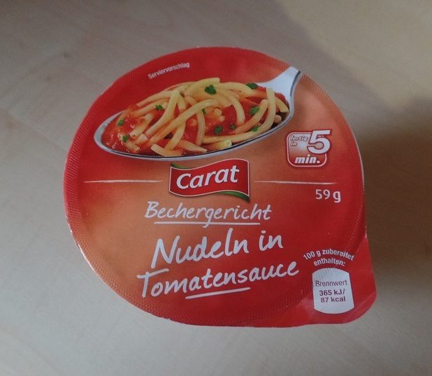 #698: Carat "Nudeln in Tomatensauce" Bechergericht