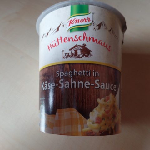 #749: Knorr Hüttenschmaus "Spaghetti in Käse-Sahne-Sauce"