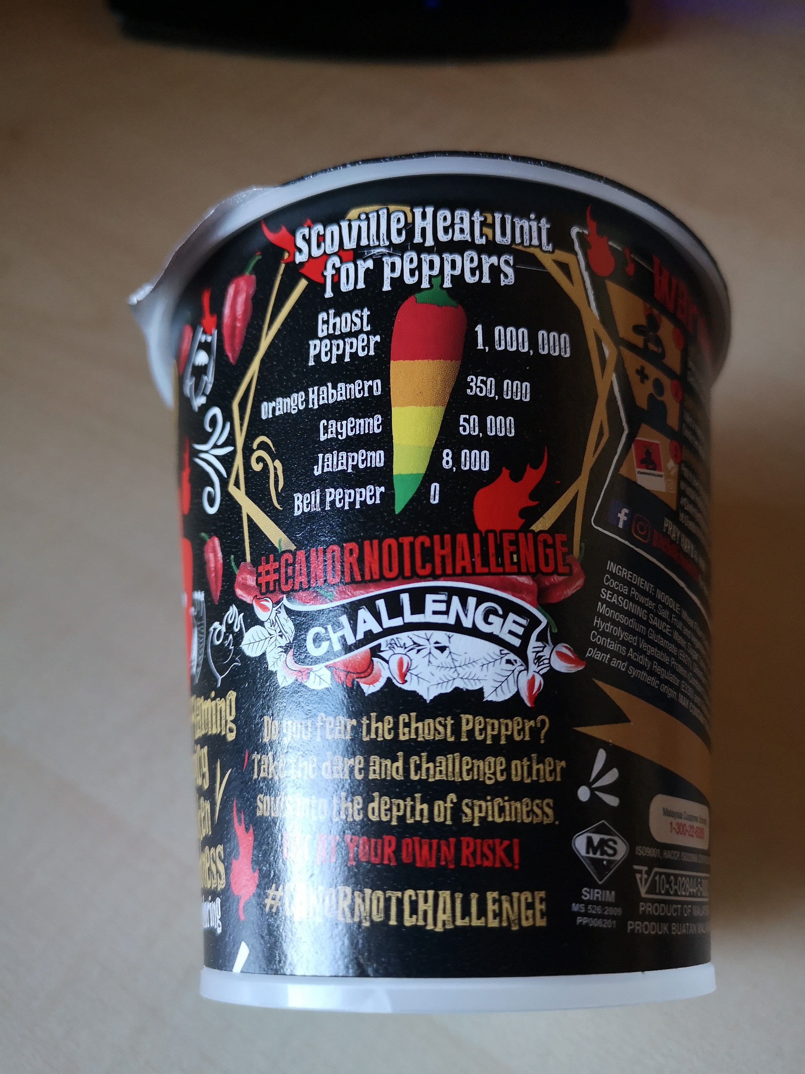 #1952: Mamee "Daebak Ghost Pepper Spicy Chicken Flavour Dry Black Cup Noodles"
