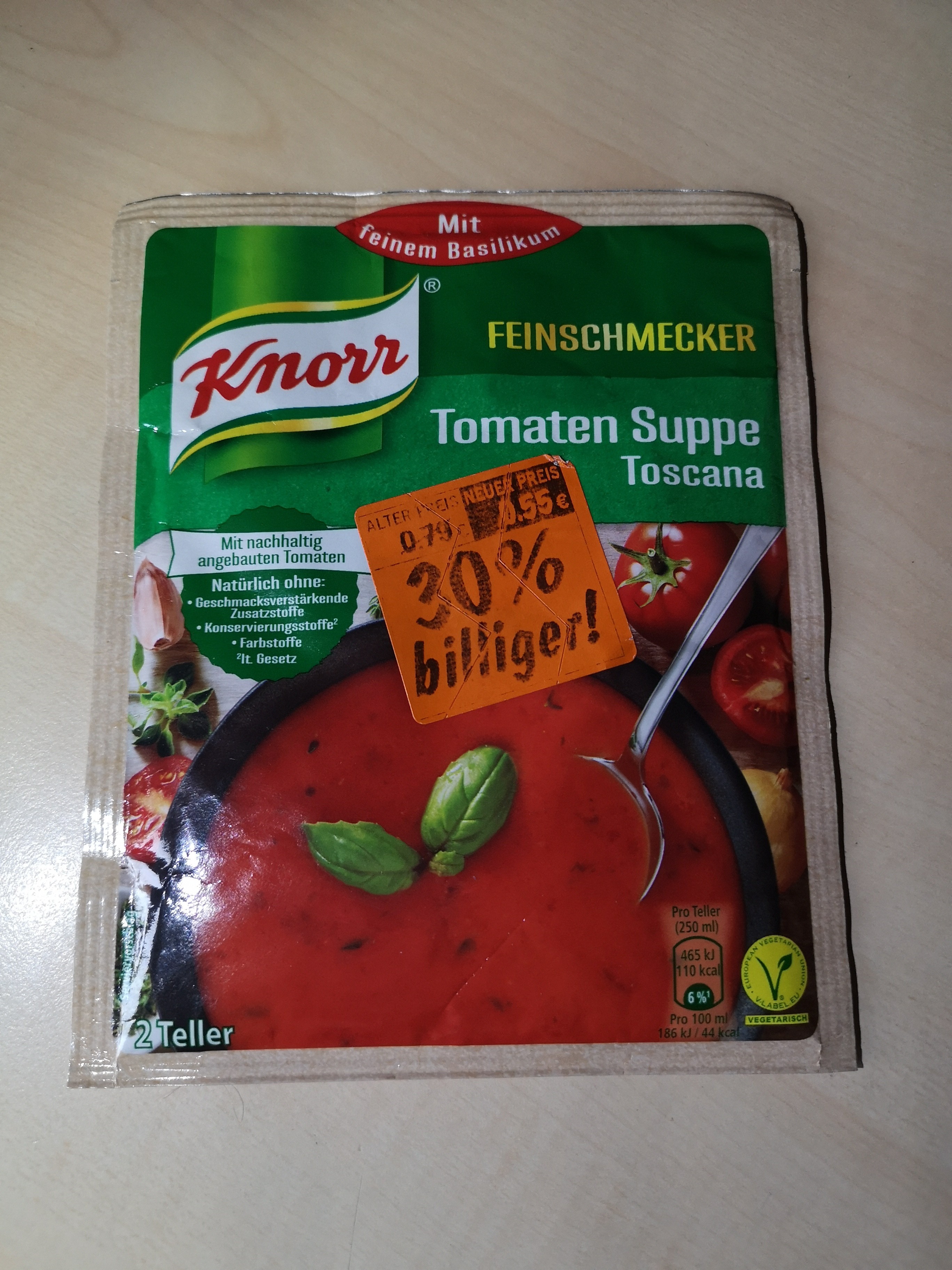 1972: Knorr Feinschmecker „Tomaten Suppe Toscana“