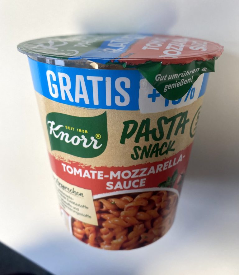 Knorr Pasta-Snack "Tomate-Mozzarella-Sauce"