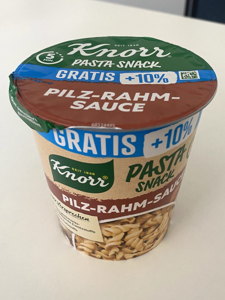 Knorr Pasta Snack Pilz Rahm Sauce