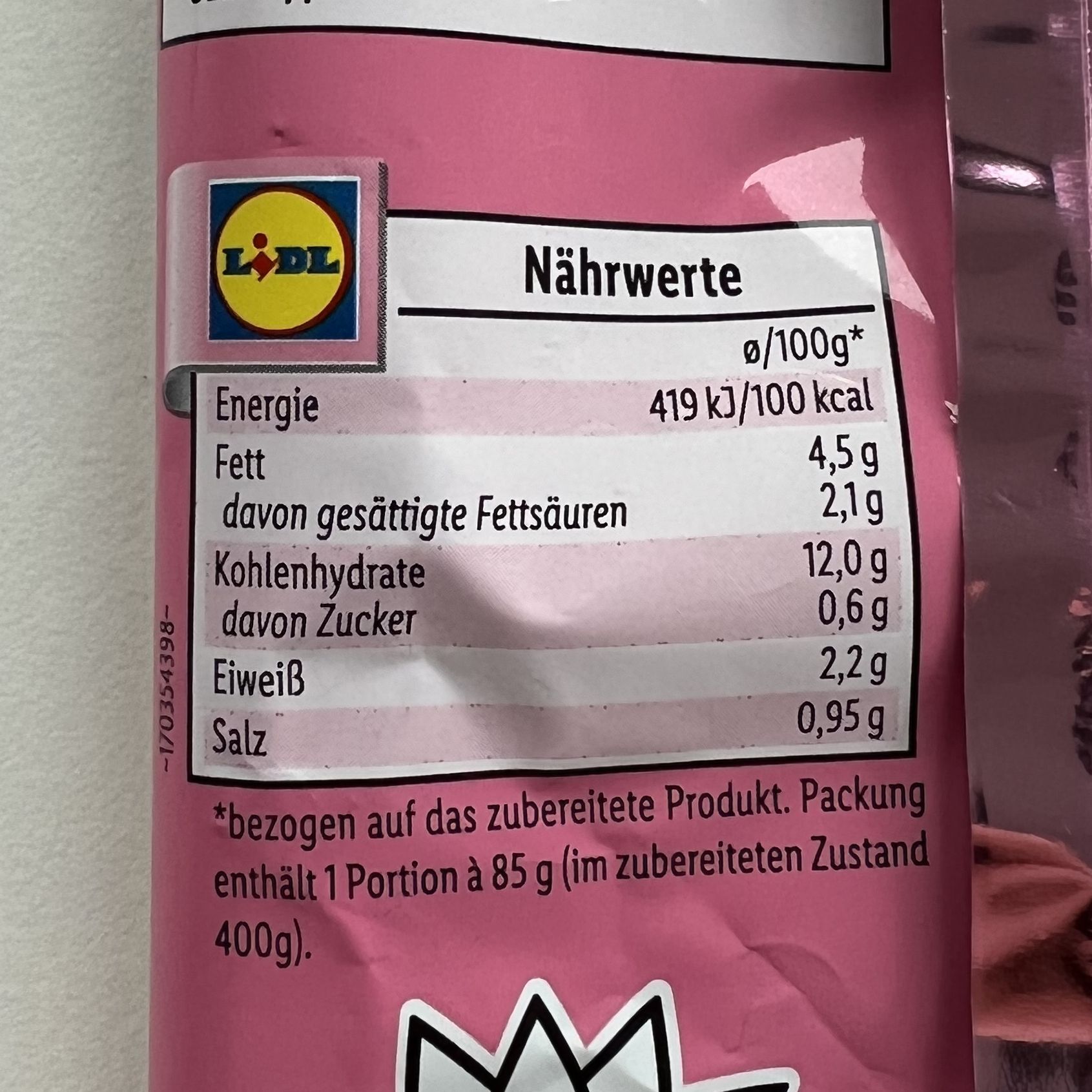 Lidl Vitasia Instant Nudeln Garnele