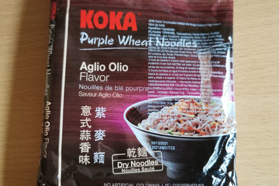 #2121: Koka "Purple Wheat Noodles Aglio Olio Flavor"