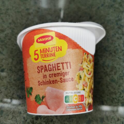 #2422: Maggi "5 Minuten Terrine Spaghetti in cremiger Schinken-Sauce" (2022)