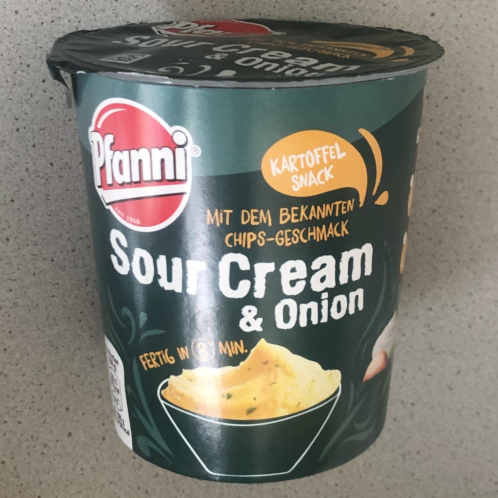 #1588: Pfanni Kartoffelsnack "Sour Cream & Onion" Chips-Geschmack