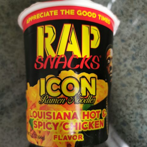 #2228: Rap Snacks "Icon Ramen Noodles Luisiana Hot & Spicy Chicken Flavor" Cup