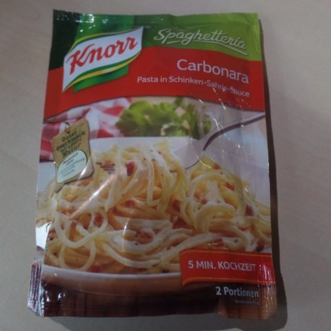 #1525: Knorr Spaghetteria "Carbonara" (Pasta in Schinken-Sahne-Sauce)