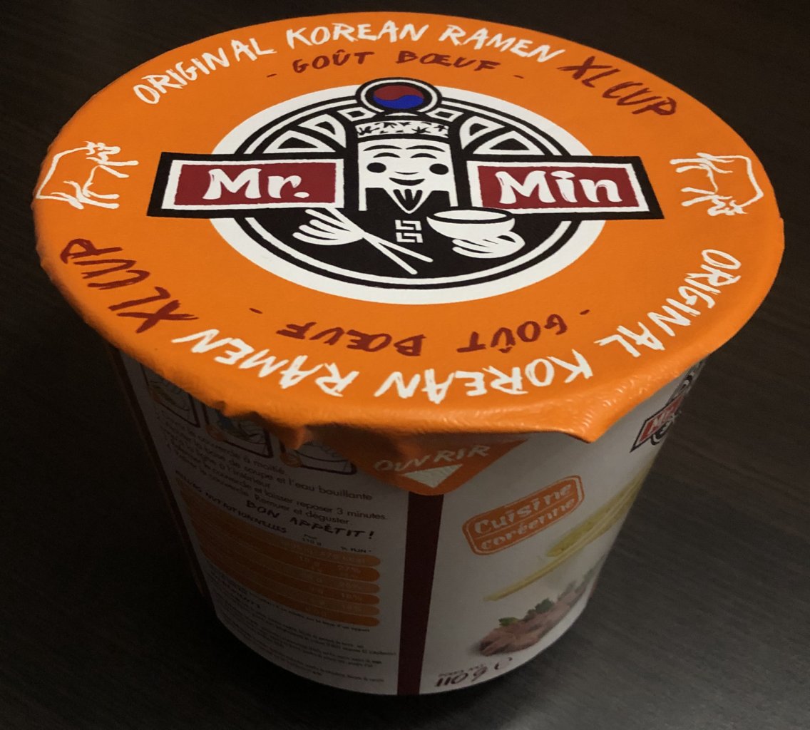 Original Korean Ramen Cup Boeuf - Mr. Min - 65g